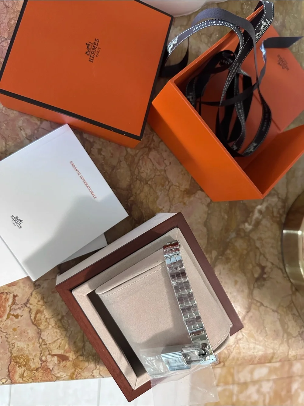 Hermes Kelly watch Silver Stainless Steel Women's Bracelet Watch
